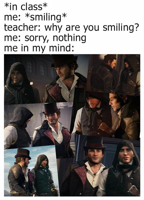 Arno Victor Dorian, Assassins Creed Jacob, Assasing Creed, Assassins Creed Memes, Assassins Creed Funny, Arno Dorian, Jacob Frye, All Assassin's Creed, Assassins Creed Series