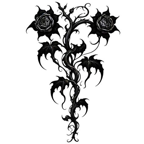 Leg Tattoos Goth, Goth Tramp Stamp, Gothic Tattoo Designs, Gardenia Tattoo, Tattoos To Cover Scars, Rose Tattoos For Women, Taurus Tattoos, Wicked Tattoos, Witch Tattoo