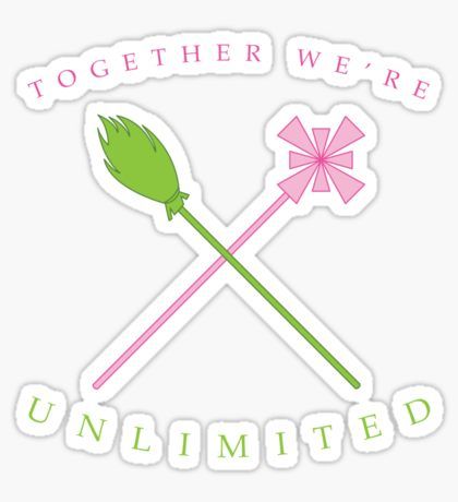 Together We're Unlimited Sticker Broadway Wicked Svg, Wicked Doodles, Musical Theatre Stickers, Wicked Clipart, Wicked Aesthetic Wallpaper, Wicked The Movie, Broadway Embroidery, Wicked Musical Wallpaper, Wicked Musical Tattoo