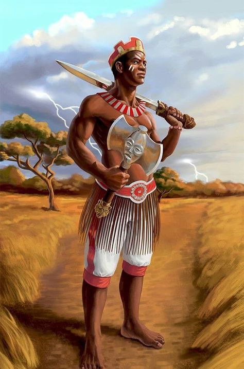 Shango Orisha, Yoruba Orishas, Orishas Yoruba, African Mythology, Yoruba People, African Spirituality, Black Artwork, Mythology Art, Black Art Pictures