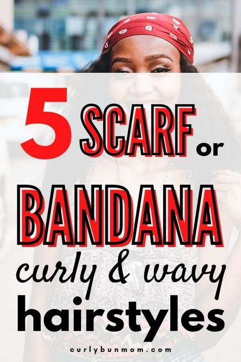 5 easy and cute hairstyles for curly and wavy hair. Bandana hairstyles and scarf hairstyles are perfect for curly and wavy hair to complete your chic, laidback look. Scarf and Bandana hairstyles are also the perfect addition to your hairstyle for spring and summer to add a fun pop of color and won’t damage your hair Hair Bandana Hairstyles, Cute Bandana Hairstyles, Easy And Cute Hairstyles, Greek Hair, Hair Everyday, Hair Bandana, Curly Bun, Cute Simple Hairstyles, Scarf Bandana