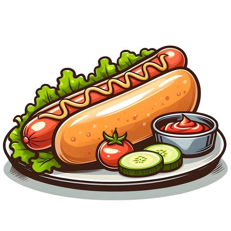 Cute Cartoon Food, Fast Food Logos, Stickers Food, Daily Crafts, Food Drawings, Food Cartoon, Food Clipart, Food Png, Cute Food Drawings