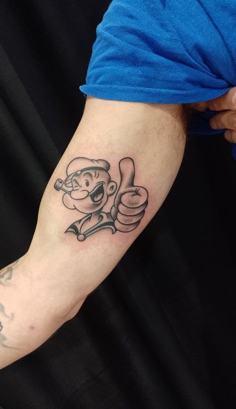 Tatuaje Popeye 💪🏻 Popeye Tattoo, Popeye Cartoon, Cyrus The Great, Letter Tattoo, Popeye The Sailor Man, Best Sleeve Tattoos, Tattoo Art Drawings, Cartoon Tattoos, Tattoo Lettering