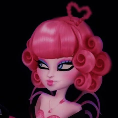 Cupid from Monster high pfp Pink Monster High Pfp, Monster High Pfp Cupid, Ca Cupid Icons Monster High, Pink Cybercore Pfp, Cupid Monsterhigh, Cupid Monster High Icon, Monster High Painting, Monster High Draculaura Icon, Ca Cupid Monster High