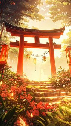 Painting And Embroidery, Japanese Pop Art, Art Aesthetics, Torii Gate, Japanese Drawings, Dreamy Artwork, Japan Aesthetic, Art Gallery Wallpaper, Fantasy Castle