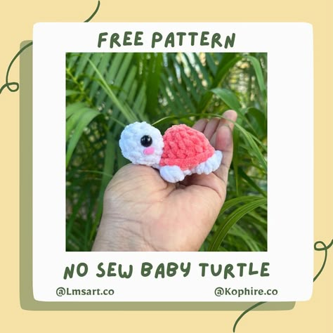 LMSartStudio | 🐢 Baby Turtle 🐢 It’s our No Sew Baby Turtle release day! This is a quick and easy NO-SEW pattern that is great for market prepping.… | Instagram No Sew Crochet Turtle Pattern, Small And Easy Crochet Ideas, Crochet Plushies Pattern Free Turtle, Diy Fluffies Crochet, White Crochet Pattern Free, Tank The Turtle Crochet Free Pattern, Crochet Amigurumi One Color, Crochet Turtle No Sew, Easy Turtle Crochet Pattern Free