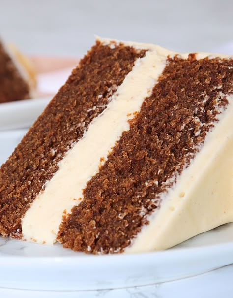 Moist Gingerbread Layer Cake - Cakes by MK Orange Cake Recipe Moist, Gingerbread Layer Cake, Easy Gingerbread Cake, Pear And Ginger Cake, Milk Tarts, Moist Orange Cake, Healthy Substitutes, Brown Sugar Cakes, Gingerbread Cake Recipe