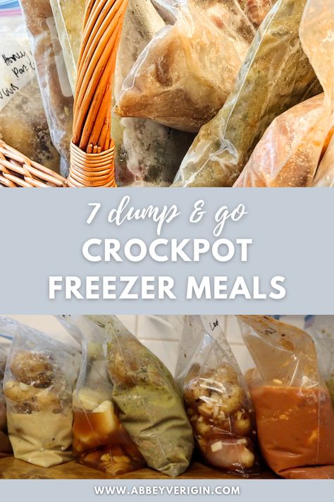 7 Freezer Friendly Crockpot Meals | Gluten Free Slow Cooker Dump Bags Make Ahead Crockpot Meals To Freeze, Crockpot Meals Gluten Free, Frozen Crockpot Meals, Freezer Bag Meals, Freezing Food Guide, Gluten Free Freezer Meals, Dump Bags, Slow Cooker Dump, Casserole Instant Pot