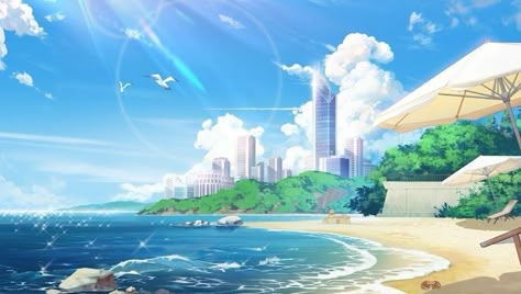 Honkai Impact Background, Sceneries Drawing, Anime City Art, Mha Scenery, Anime Activities, Backgrounds Outside, Atmosphere Drawing, Gacha Backgrounds Outside, Anime Bg