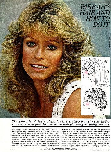 Probably one of the greatest hairdos ever, it did often require regular roller sets. You wonder how many woman of the period got used to sleeping in curlers every night in order to have this style. Hairstyle Images, 1970s Hairstyles, Farrah Fawcet, 70s Hair, Farrah Fawcett, Shag Haircut, Roller Set, Feathered Hairstyles, Vintage Hairstyles