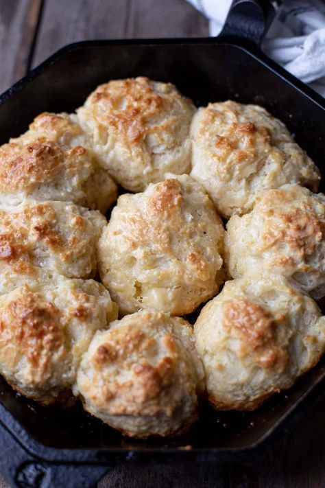 Cast Iron Scones, Skillet Buttermilk Biscuits, Pat In The Pan Buttermilk Biscuits, Cast Iron Drop Biscuits, Buttermilk Biscuits In Cast Iron Skillet, Cast Iron Buttermilk Biscuits, Skillet Biscuits Cast Iron, Cast Iron Biscuits, Buttermilk Drop Biscuits