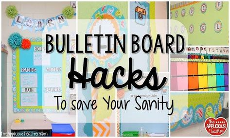 Ok… I love bulletin boards. I do. But, maybe it’s more like a love/hate relationship. They brighten a room like nothing else can. My old room had HUGE bulletin boards. It allowed for so much creativity. I had a few that I kept the same all year, then I had a few that I would … Teacher Notice Board, Office Bulletin Board Ideas School, Bulletin Board Border Ideas For Teachers, School Front Office Bulletin Board Ideas, Professional Bulletin Board Ideas, Office Bulletin Board Ideas Business Inspiration Wall, High School Office Bulletin Board Ideas, Cheap Bulletin Board Ideas, Smart Board Decorations