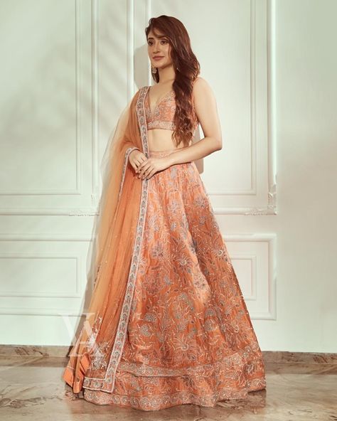 Featuring @shivangijoshi18 in our exotic orange floral lehenga from the Ayanna collection. Crafted with silver zardozi, pearls, and sequins, this vibrant piece is perfect for brides and bridesmaids alike. An essential for your special day! #vaishaliagarwal #shivangijoshi #ayanna #bridallehnga #bridesmaids #weddingdress #couturefashion #pret #readytowearlehenga Bridal Lehenga Images, Silver Outfits, Indian Outfits Lehenga, Floral Lehenga, Shivangi Joshi, Saree Photoshoot, Indian Bridal Fashion, Beautiful Photoshoot, Glamour Dress