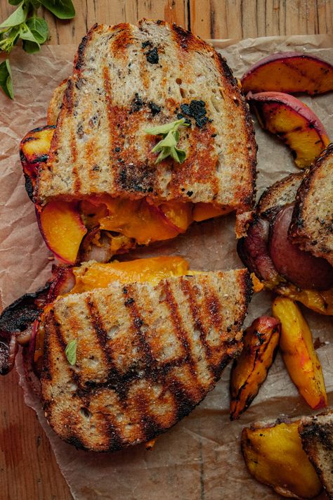 Habanero Aioli, Peaches Grilled, Awesome Sandwiches, Bacon Grilled Cheese Sandwich, Sandwich Melts, Bacon Grill, Bacon Grilled Cheese, Summer Sandwiches, Bacon Sandwich