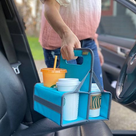 Celebrate🌳🌳🌏🌏🌍 Earth Day with these reusable cup carriers! Make those drink runs easy peasy! We have several colors and pick from 4 cup or 6 cup! #earthday #bronzebutterfly Drink Caddy, Cup Carrier, Grocery Basket, Drink Carrier, Fountain Drink, Wine Carrier, Drinks Tray, Car Smell, Fabric Storage Bins