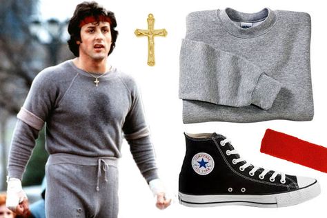 Gearin' up for 2016, Rocky style ;)   #WorkoutStyle Rocky Balboa Costume, Rocky Costume, Rocky Training, Rocky Outfits, Training Montage, Rocky Ii, Training Outfit, Movie Cosplay, Chuck Taylor Converse