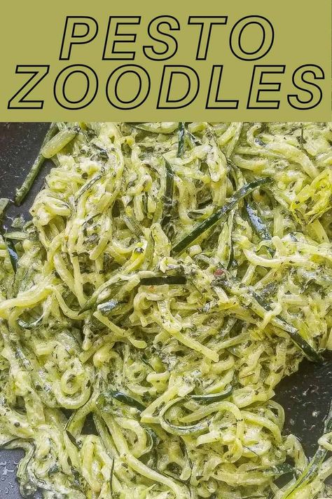 Easy Creamy Pesto Zoodles Recipe - Cooking with Tyanne Pasta With Cream Cheese, Zoodle Recipes Healthy, Spiralized Zucchini Recipes, Low Carb Recipes For Dinner, Artichoke Pesto, Zoodles Recipe, Vegetable Pasta Recipes, Pesto Zoodles, Low Calorie Pasta