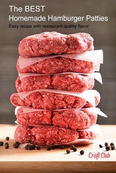 Homemade Patties Hamburgers, Hamburger Homemade Patties, Homemade Burgers Patties Easy, Ground Beef Burger Patties, Juicy Homemade Hamburgers, Burger Patty Recipe Beef Easy, Homemade Beef Patties, Tasty Hamburger Patties, Good Hamburger Patties