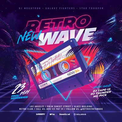 80s Party Poster, Neon Party Poster, Synthwave Poster, Back Future, Vaporwave Poster, Vaporwave Design, Retro Music Poster, Synthwave Neon, Party Design Poster