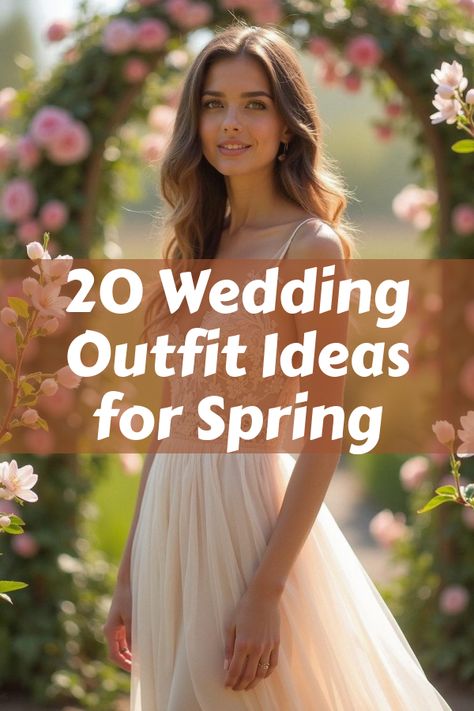 Did you know that spring weddings offer the brightest canvas for your dream wedding outfit? Discover stunning dresses, chic suits, and eye-catching accessories perfect for the season. Dive into our ultimate guide to rocking the perfect wedding ensemble this spring. Whether you’re the bride, groom, or a stylish guest, get inspired with the trendiest spring wedding attire. Your unforgettable look starts here! Spring Wedding Guest Attire For Women, Spring Wedding Outfits For Guest, Formal Spring Wedding Guest Dress, Spring Wedding Attire, Spring Wedding Guest Attire, Spring Wedding Guest Outfit, Wedding Guest Dress Spring, Wedding Get Ready, Rustic Spring Wedding