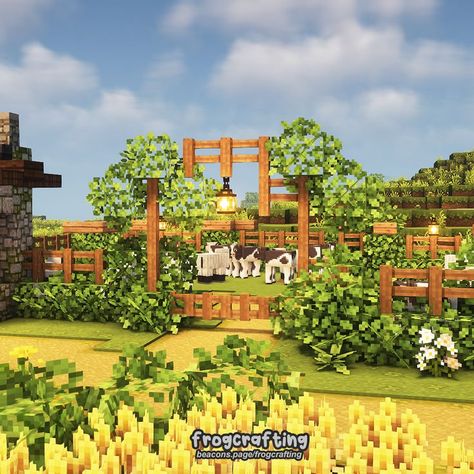 what's some farmland without a pasture and a wheat field!🌿🥰 #cottagecoreminecraft #cottagecore #cottage #minecraftcottage #minecraftaesthetic #aesthetic #aestheticminecraft #fairycore Minecraft Fields, Minecraft Cherry Blossom House, Minecraft Village Ideas, Pfp Minecraft, Cherry Blossom House, Minecraft Greenhouse, Minecraft Pfp, Minecraft Cherry Blossom, Village Minecraft