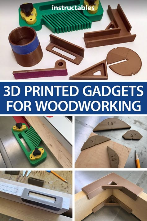 Check out this collection of simple 3D printed gadgets, designed with Fusion 360, that will help out with woodworking tasks.  #workshop #woodshop #tools #3Dprint #jigs #gauge Center Finder Tool, 3d Printed Gadgets, Balayage Hair Diy, Woodworking Gadgets, Beautiful Woodwork, Woodshop Tools, Useful 3d Prints, 3d Templates, Woodworking Blueprints