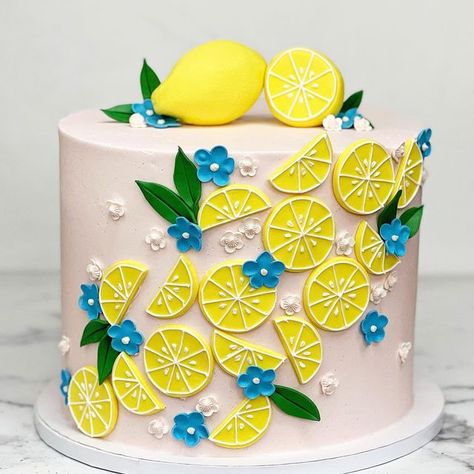 Danielle Keene Horvath on Instagram: "🍋🍋🍋#lemoncake #birthdaycake #sheilamae" Birthday Cake Lemon Theme, Lemon Theme Cake, Lemon Themed Party, Cake Techniques, Lemon Theme, Lemonade Party, Themed Birthday Cakes, Birthday Themes, Lemon Cake