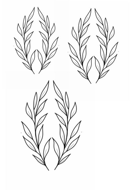 Laurel Leaf Tattoo, Ready Rangoli, Traditional Tattoo Flowers, Leaf Tattoo, Tattoo Flowers, Journal Design Ideas, Bullet Journal Design, Tattoo Minimalist, Embroidery And Cross Stitch