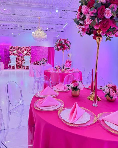 16 Shades of Pink 📍Lights on Kent for Events * * * * * * * * * #sweet16 #quinceañera #dress #birthday #sweet #cake #happybirthday #barbie #shadesofpink #babyshower #birthdaygirl #sweets #weddings #birthdaycake #bridetobe #events #anniversary #fiesta #partytime #birthdayparty #brooklyn #LightsonKentforEvents Pink Lights, Pink Sweet 16, Pink Quince, Sweet Cake, Dress Birthday, Luxury Event, 13th Birthday, Pink Decor, Shades Of Pink