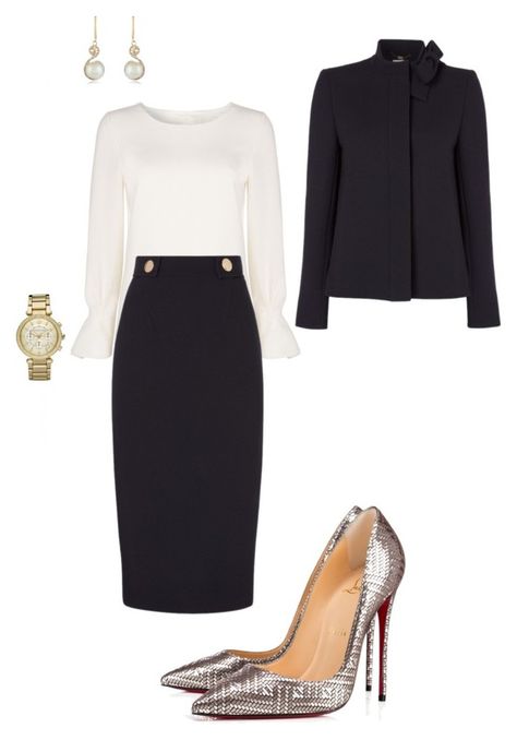 "Work" by cgraham1 on Polyvore featuring Christian Louboutin, Effy Jewelry and Michael Kors Michael Kors Clothes, How To Have Style, Elegant Work Outfits, Royal Outfits, Classy Work Outfits, Stylish Work Outfits, Effy Jewelry, Business Dresses, Business Casual Outfits