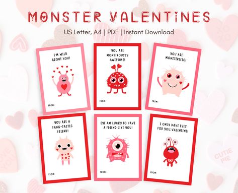 Valentines Bingo, Popcorn Valentine, Kids Valentines Cards, Valentine Bingo, Valentines Candy, Monster Valentines, Valentines Games, Activities Printable, Class Valentines