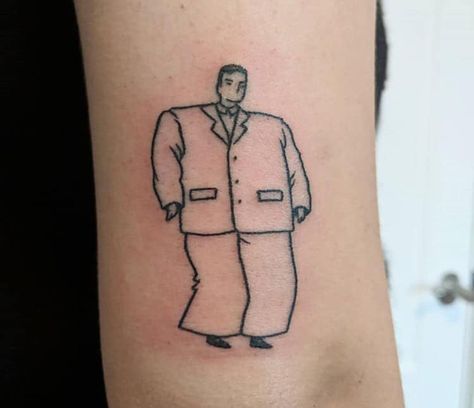 This Must Be The Place Tattoo Talking Heads, David Byrne Tattoo, Talking Heads Aesthetic, Talking Heads Tattoo, Horrible Tattoos, Lamp Tattoo, Master Tattoo, David Byrne, Flash Tattoo Designs