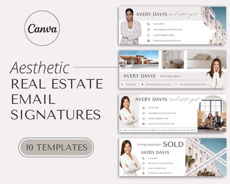 Realtor Email Signature, Real Estate Email Signature, Realtor Content, Real Estate Marketing Flyers, Real Estate Marketing Postcards, Real Estate Agent Branding, Brand Yourself, Email Signature Templates, Realtor Branding