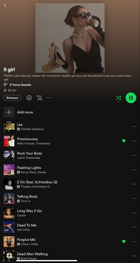 Aesthetic Songs On Spotify, 2024 Playlist Songs, Spotify Playlist Ariana Grande, Hoț Girl Playlist, It Girl Playlist Cover, Workout Songs Playlists Spotify, Manifestation Music Playlist, It Girl Era Aesthetic, Grwm Playlist Songs