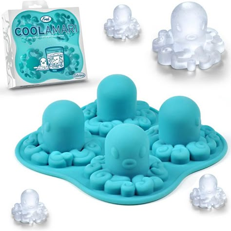 Coolamari Octopus Ice Tray Octopus Diy, 3d Octopus, Wine Ice Cream, Mini Ice Cube Tray, Ice Cube Tray Molds, Plastic Ice Cubes, Silicone Ice Molds, Silicone Ice Trays, Diy Cocktails