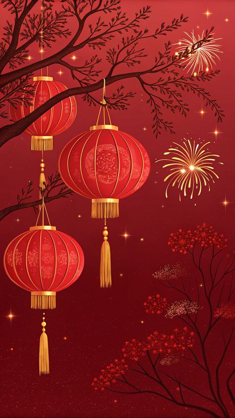 Chinese New Year Lunar New Year Wallpaper Iphone, Lunar New Year Wallpaper 2025, Chinese New Year Wallpaper 2025, 2025 Chinese New Year, Chinese New Year Design Illustration, Happy Chinese New Year 2025, Lunar New Year 2025, Lunar New Year Aesthetic, Wallpaper Chinese New Year