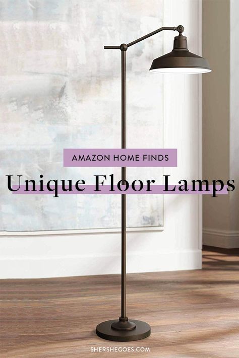 The most functional living room light doesn't have to be boring. Turn up the style wattage with a great floor lamp that doesn't break the bank. We've rounded up some of the best affordable floor lamps on Amazon. And don't worry - they come in every style to fit your personal decor: modern, rustic, metals, marbles, antique or mid century modern! #floorlamps #Amazon #AmazonHome #AmazonHome finds floor lamps, best floor lamps, Amazon floor lamps, floor lamps Amazon, floor reading lamps Amazon Standing Lamp Living Room, Best Floor Lamps, Functional Living Room, Office Floor Lamps, Farmhouse Floor Lamps, Rustic Floor Lamps, Reading Lamps, Corner Floor Lamp, Amazon Home Finds