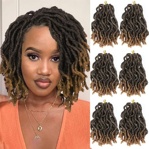 PRICES MAY VARY. Material: WIGNEE new faux locs crochet hair is made of premium synthetic hair. Soft touching and natural luster as realistic as real hair. Key Features: The soft locs are Lightwight and comfortable.Special & Natural curls give you a brand new looking. Pure hand made faux locs which is strong and tight, not easy to separate. Easy To Install: Pre-made loops easily open for fast installing. Both of individual and corn rowed can be used, practical and long-lasting. Length And Color: Short Faux Locs, Hair Locs, Faux Locs Crochet, Crochet Faux Locs, Crochet Dreadlocks, Soft Locs, Locs Crochet, Crochet Hair Extensions, Faux Locs Hairstyles