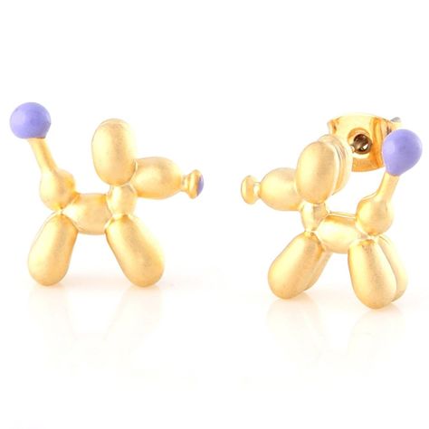 Shop, Earrings, Stud,Balloon Dog Stud Earrings - Gold - CQ17YAZTCN7  #Earrings #jewelry #Accessories #womenfashion #designer Stud Unique Studs, Cute Stud Earrings, Stud Earrings Unique, Sweet 16 Gifts, Druzy Jewelry, Pink Studs, Dog Earrings, Stud Earrings Gold, Womens Earrings Studs