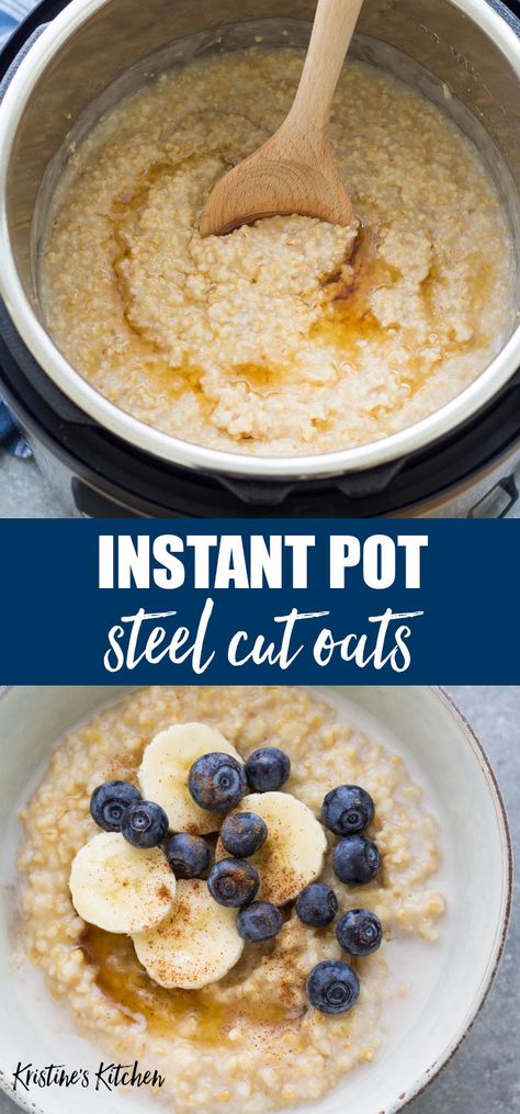 Make Ahead Breakfasts, Oats With Milk, Steel Cut Oats Recipe, Healthy Make Ahead Breakfast, Menu Sarapan Sehat, Resep Smoothie, Steel Cut Oatmeal, Pot Recipes Easy, Oats Recipe