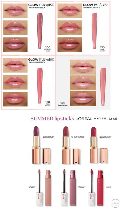 Light Summer Lipsticks Light Summer Lipstick, Lip Liner Drugstore, Olive Skin Lipstick, Summer Lipstick Colors, Best Lipstick Brand, Drugstore Lipgloss, Mac Lipstick Shades, Summer Lipstick, Drugstore Lips