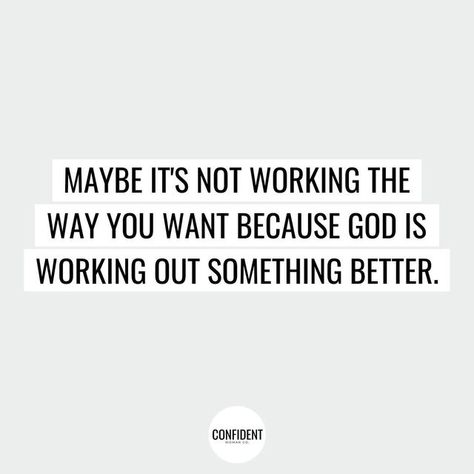 Confident Woman Co. ™ on Instagram: "Even in the midst of transition continue to trust God and remain positive. Because even if it's not working out the way you envisioned, God will work it out in such a way that's best for you and that glorifies Him. How do you handle things when it's not working out the way you envisioned? #confidentwomanco #confidentwoman #christianquotes #christianinspiration #biblequotes #christianwomen #womensministry #jesusquotes #godlywoman #godlywomen" Everything Will Work Out For Me, God Will Work It Out Quotes, God Will Work It Out, God Is Working, Life Goals Future, Outing Quotes, Confident Woman, Work It, Christian Women