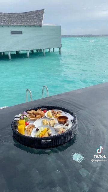 Floating Breakfast, Beautiful Vacations, Crystal Clear Water, Travel Goals, Australia Travel, Maldives, Have You Ever, Outdoor Bed, Picture Perfect