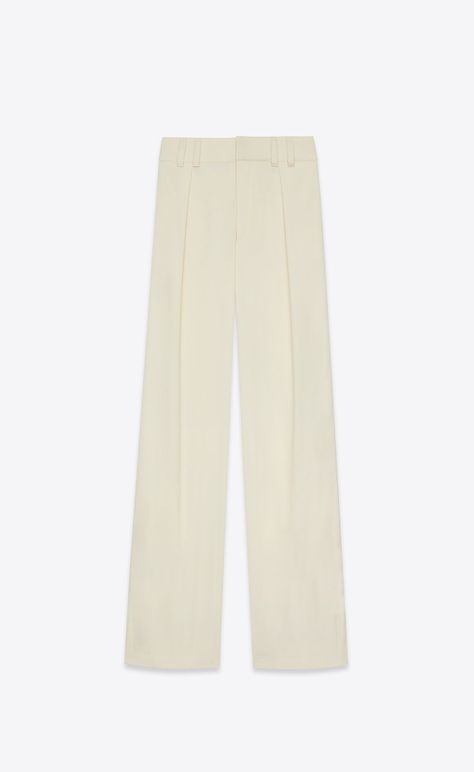 Ysl Pants, Fantasy Gowns, Airport Fashion, Airport Style, White Pants, Trousers Women, Saint Laurent, Online Store, Ootd