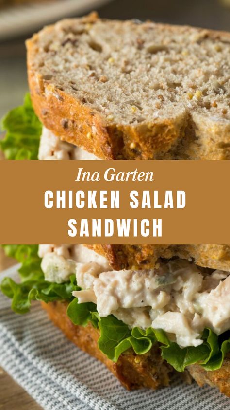 Ina Garten Chicken Salad Sandwich Ina Garten Chicken Salad, Ina Garten Chicken, Olive Oil Mayonnaise, Barefoot Contessa Recipes, Grain Bread, Chicken Salad Sandwich, Barefoot Contessa, Diced Chicken, Salad Sandwich