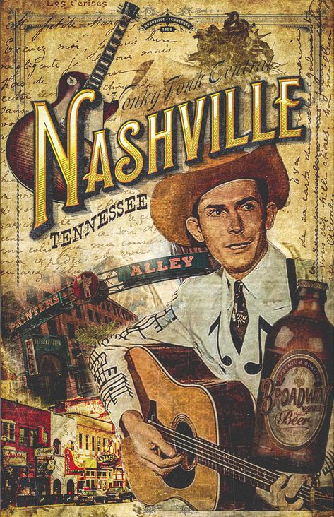 Just creating something that represents the history of Nashville, Tennessee. Brewery Logo Design, Marketing Advertising Design, Nashville Poster, Mads Berg, Poster Country, Edina Minnesota, Brewery Logo, Manifesting Board, Rodeo Poster