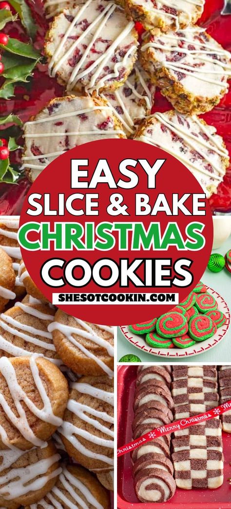 Looking for easy holiday treats that come together with simple ingredients? Slice and bake cookies are the perfect solution! From buttery pecan sandies to stunning checkerboard cookies, these recipes are as delightful to make as they are to eat. Whether you’re planning ahead for festive gatherings or just want to fill your cookie jar with homemade goodness, these effortless cookies will have you covered. Sugar Free Christmas Baking, Holiday Cookie Exchange Recipes, Santa Recipes, Christmas Sweets Recipes, Checkerboard Cookies, Cute Christmas Desserts, Slice And Bake Cookies, Bake Christmas Cookies, Refrigerator Cookies