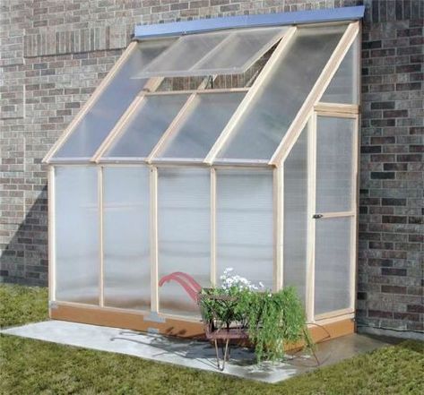 Cedar Greenhouse, Diy Greenhouse Plans, Lean To Greenhouse, Greenhouse Shed, Wooden Greenhouses, Plants Growing, Backyard Greenhouse, Small Greenhouse, Greenhouse Plans