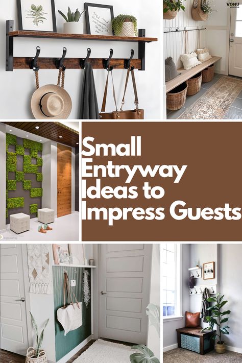 Make your small entryway both functional and inviting with these 16 clever ideas! From wall-mounted shelves with hooks to compact shoe benches and statement rugs, these tips help maximize space while adding charm. Create a lasting first impression with decor like accent walls, greenery, and large mirrors that brighten and organize your foyer. Perfect for tiny apartments or narrow hallways, these ideas will transform your entryway into a stunning welcome zone. Click to explore more! Entryway Mirror With Shelf, Small Narrow Foyer Ideas Entryway, How To Create An Entryway Small Spaces, Entryway With Hooks And Mirror, Split Entryway Decor, Entryway Ideas Functional, Narrow Foyer Ideas Entryway, Entryway Ideas Storage, Apartment Entrance Ideas