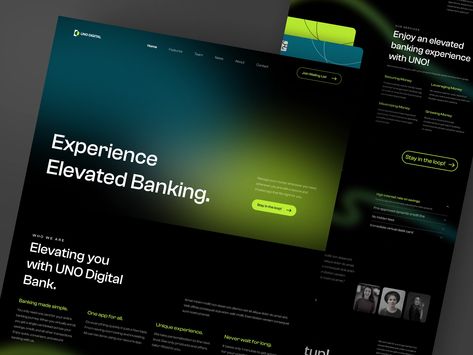 🔥LIVE🔥 Uno Bank - Website Redesign designed by M. Aghassi Zulfikar for Plainthing Studio. Connect with them on Dribbble; the global community for designers and creative professionals. Blue Website, Unique Website Design, Green Branding, Cat Logo Design, Agency Website Design, Beauty Logo Design, Website Design Layout, Website Redesign, Web Inspiration